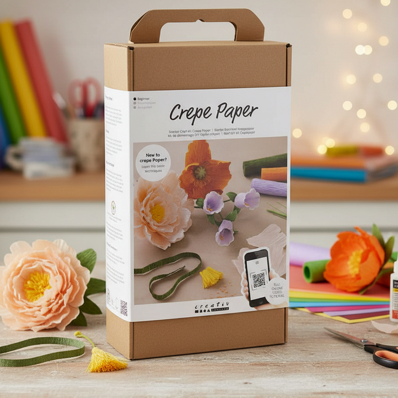 Starter Craft Kit Crepe Paper | Креативен комплект за цветя от креп ...